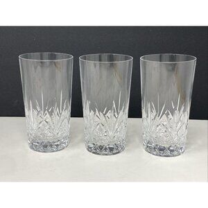 Set 3 Cristal D'Arques Chantilly Taille Beaugency Crystal Highball Water Glasses